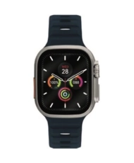 Cheap Smartwatch for Men in Metal, Silicone, Silver, Navy - Lee Cooper London - LCSM303