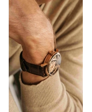 Photo 2 setting in context of this Men's Skeleton Watch in Stainless Steel, Ionic Plating Brown, Pink - BEAUFORT ANATOLIA