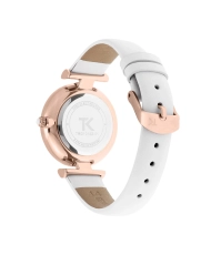 Photo 3 de cette Montre Femme pas chère Quartz en Métal et Cuir, Rose Doré, Blanc - TRG10122-01