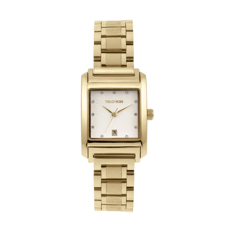 Front photo of this Inexpensive Women's Quartz Metal Watch, Gold - TMG10126-03