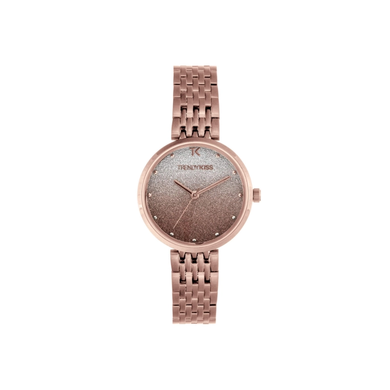 Front photo of this Inexpensive Women's Quartz Watch in Metal and Stainless Steel, Rose Gold - TMRG10128-04