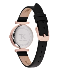 Photo 3 de cette Montre Femme pas chère Quartz en Métal et Cuir, Rose Doré, Noir - TRG10134-01