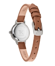 Photo 3 of this Inexpensive Women's Quartz Watch in Metal and Leather, Silver, Brown - TC10135-01