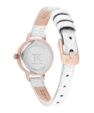 Foto 3 de este económico Reloj de Cuarzo para Mujer en Metal y Piel, Oro Rosa, Blanco - TRG10135-01