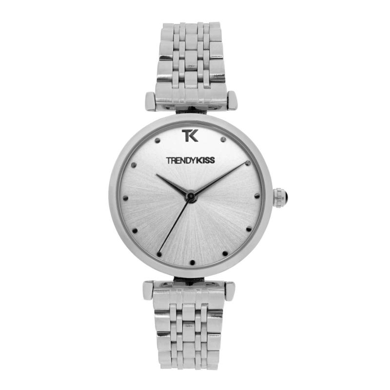 Front photo of this Inexpensive Women's Quartz Watch in Metal and Stainless Steel, Silver - TM10137-03