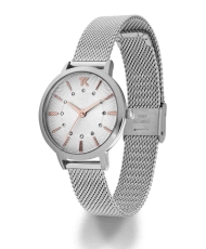 Photo 2 of this Inexpensive Women's Quartz Watch in Metal and Milanese Mesh, Silver - TM10138-03