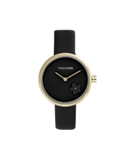 Photo 3 de cette Montre Femme pas chère Quartz en Métal et Cuir, Doré, Noir - TG10143-02