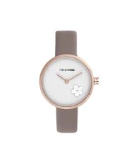 Photo 3 of this Inexpensive Women's Quartz Watch in Metal and Leather, Rose Gold, Taupe - TRG10143-03