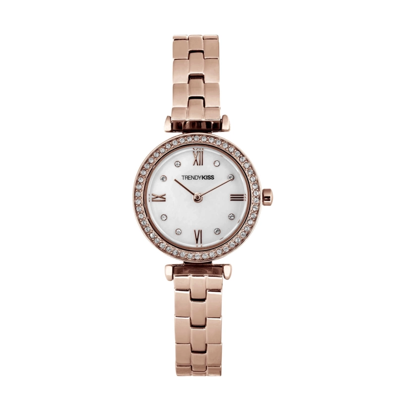 Front photo of this Inexpensive Women's Quartz Metal Watch, Rose Gold - TMRG10147-03