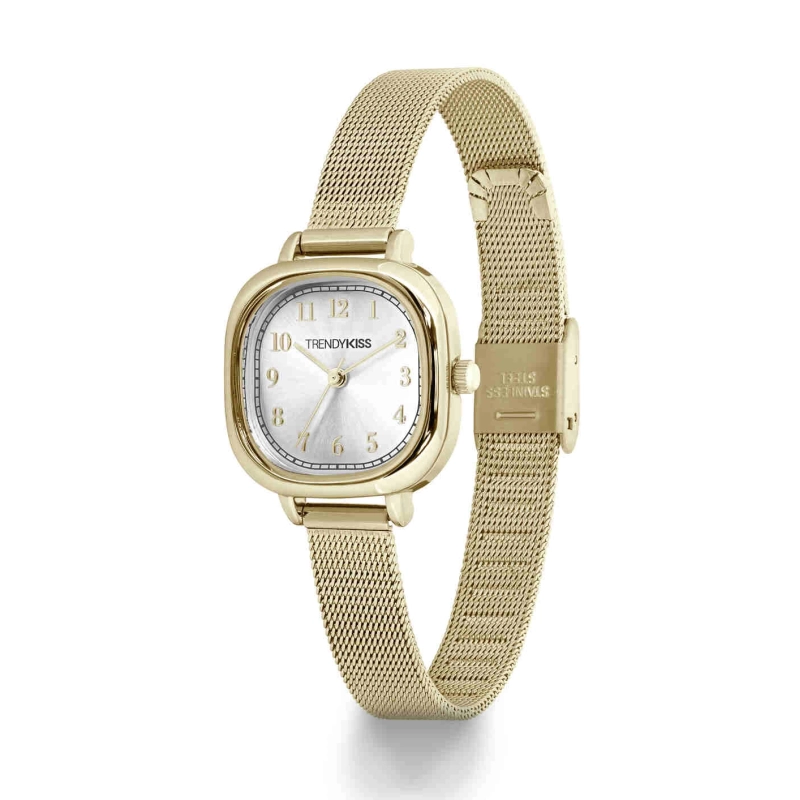 Front photo of this Inexpensive Women's Quartz Metal Watch, Gold, Black - TMG10152-01