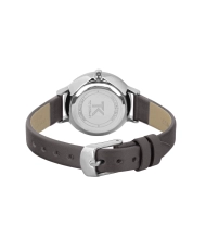 Photo 2 of this Inexpensive Women's Quartz Watch in Metal and Leather, Silver, Grey - TC10154-01