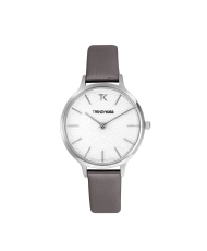 Photo 3 of this Inexpensive Women's Quartz Watch in Metal and Leather, Silver, Grey - TC10154-01