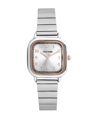 Front photo of this Inexpensive Women's Quartz Metal Watch, Rose Gold, Silver - TMRG10156-01