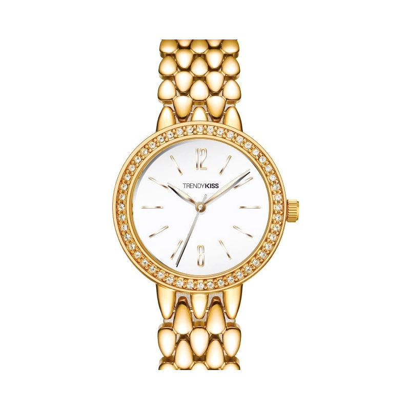 Front photo of this Inexpensive Women's Quartz Watch in Metal and , Gold - TMG10158-01