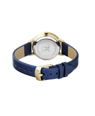 Photo 2 of this Inexpensive Women's Quartz Watch in Metal and Satin, Gold, Blue - TG10160-01