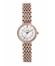 Front photo of this Inexpensive Women's Quartz Metal Watch, Rose Gold - TMRG10161-03