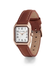 Photo 3 of this Cheap Women's Quartz Watch in Metal and Leather, Rose Gold, Camel - TRG10162-01