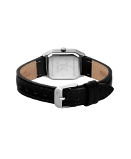 Photo 2 of this Inexpensive Women's Quartz Watch in Metal and Leather, Silver, Black - TC10162-01