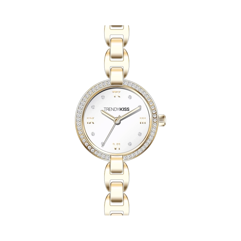 Front photo of this Inexpensive Women's Quartz Metal Watch, Gold - TM10163-02