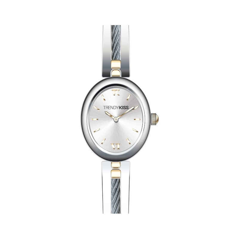 Front photo of this Inexpensive Women's Quartz Watch in Metal and , Silver, Silver, Gold - TM10168-03