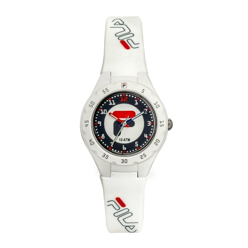 Montre pas chère Analogique pour Enfant en Plastique et Silicone, Blanc - 38-204-101