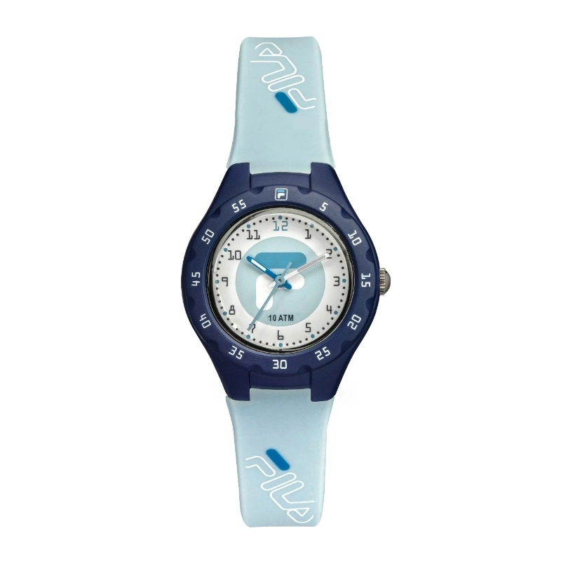 Montre pas chère Analogique pour Enfant en Plastique et Silicone, Bleu - 38-204-105