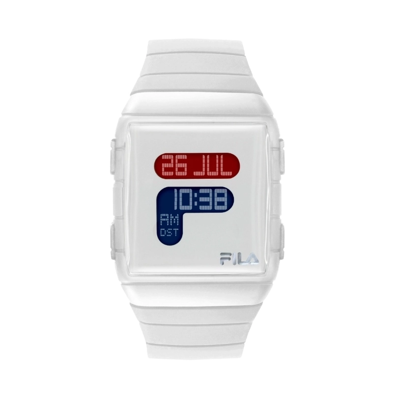 Montre pas chère Digital pour Homme en Plastique, Blanc - 38-105-001