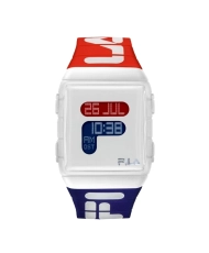 Montre pas chère Digital pour Homme en Plastique, Blanc, Multicolor - 38-105-005