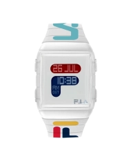 Reloj Digital Barato para Hombre de Plástico, Blanco, Multicolor - 38-105-007