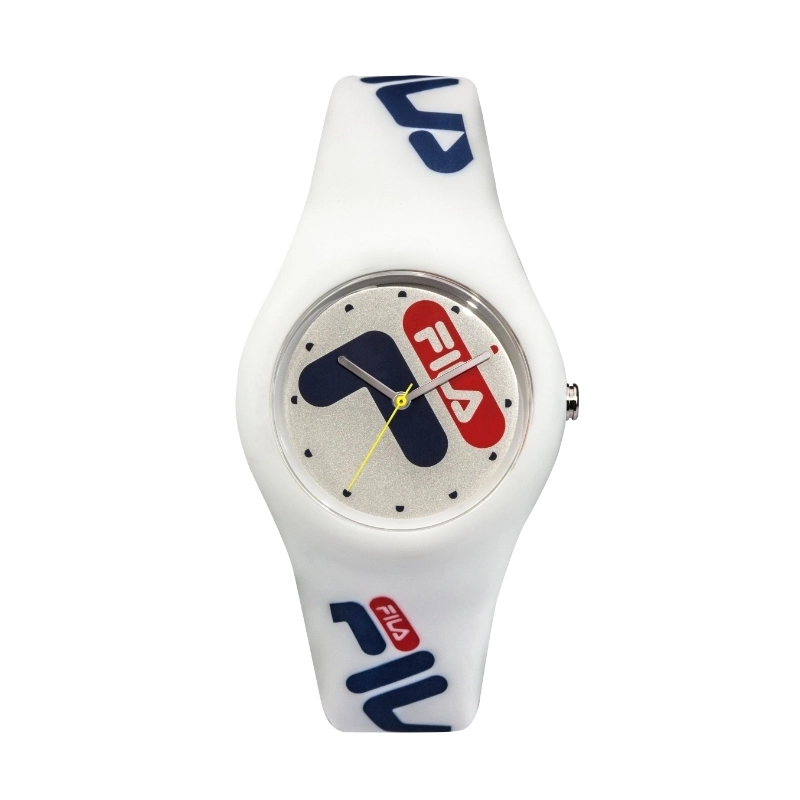 Montre pas chère Analogique pour Homme en Silicone, Blanc - 38-185-003