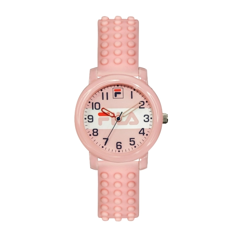 Montre pas chère Analogique pour Enfant en Plastique et Silicone, Rose - 38-203-001