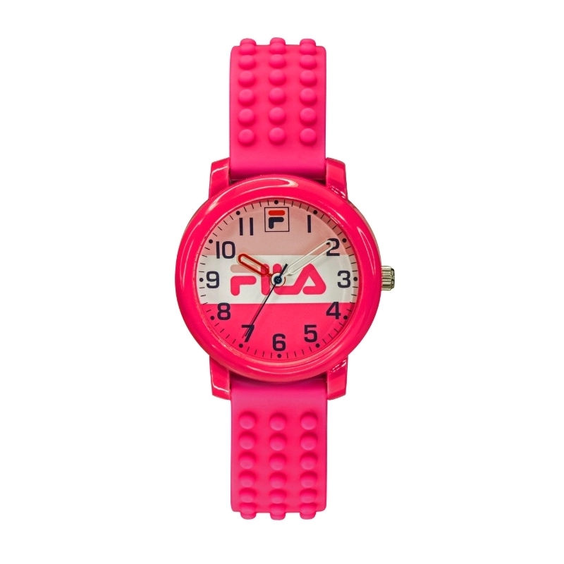 Montre pas chère Analogique pour Enfant en Plastique et Silicone, Rose - 38-203-003