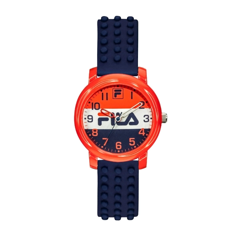 Montre pas chère Analogique pour Enfant en Plastique et Silicone, Rouge, Bleu - 38-203-004