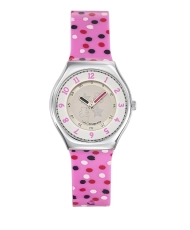 Front photo of this inexpensive girls' watch in Metal and Plastic, Silver, Multicolor - 38707