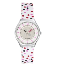 Front photo of this inexpensive girls' watch in Metal and Plastic, Silver, Multicolor - 38708