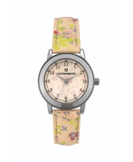 Front photo of this inexpensive girls' watch in Metal and Leather, Silver, Grey - 38890