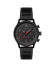 Herren-Quarzuhr aus Edelstahl, Leder, Schwarz – HAWKER HURRICANE LIMITED EDITION – AV-4088-05