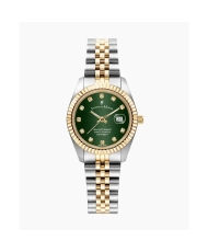 Montre Suisse Femme en Acier inoxydable, Vert, Argenté, Doré - Inspiration 31mm - JWL01206