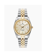 Montre Suisse Femme en Acier inoxydable, Champagne, Argenté, Doré - Inspiration Classique - JWG02202