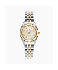 Reloj Suizo para Mujer en Acero, Blanco, Plata, Oro - Inspiración Clásica - JWL02102