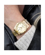 Swiss Women's Watch in Stainless Steel, Champagne, Gold - Inspiration Prestige - JWL02003