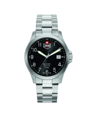 Montre Suisse Homme en Acier inoxydable, Noir, Argenté - ALPHA I - JDM-WG001-09