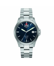 Swiss Men's Watch in Stainless Steel, Blue, Silver - ALPHA II - JDM-WG005-03