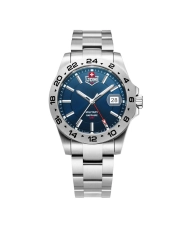 Montre Suisse Homme en Acier inoxydable, Bleu, Argenté - DELTA 24 - JDM-WG018-01