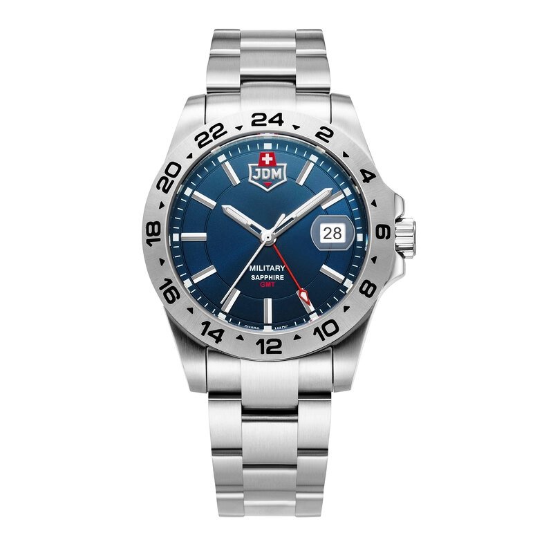 Montre Suisse Homme en Acier inoxydable, Bleu, Argenté - DELTA 24 - JDM-WG018-01