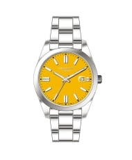 Montre Femme Quartz en Métal, Jaune, Argenté - LC07566.310