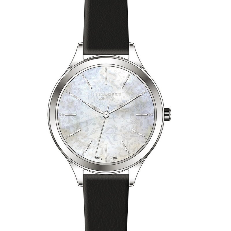 Women's Quartz Watch in Metal, Leather, White, Silver, Black - LC07567.331