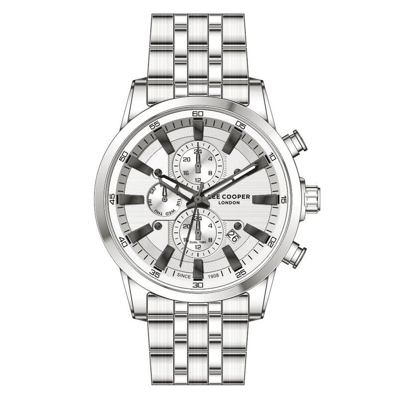 Montre Homme Quartz en Métal, Gris, Argenté - LC07592.330