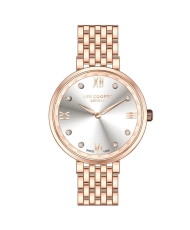 Montre Femme Quartz en Métal, Argenté, Doré, Doré Rose - LC07610.430