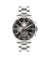 Montre Homme Quartz en Métal, Noir, Argenté - LC07636.350